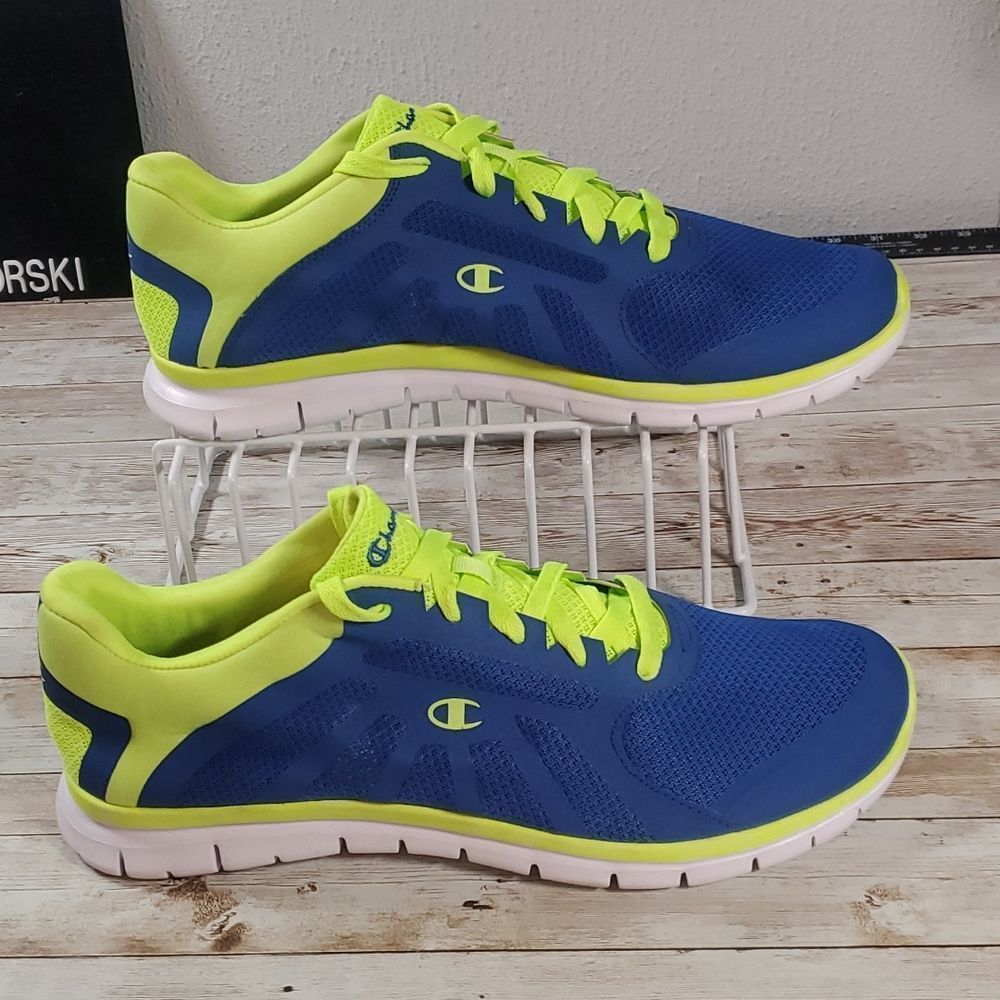 Champion Men’s Lightweight Mesh Training Shoes Blue & Green Size 14